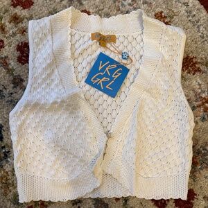 NWT White Knit Top, size small